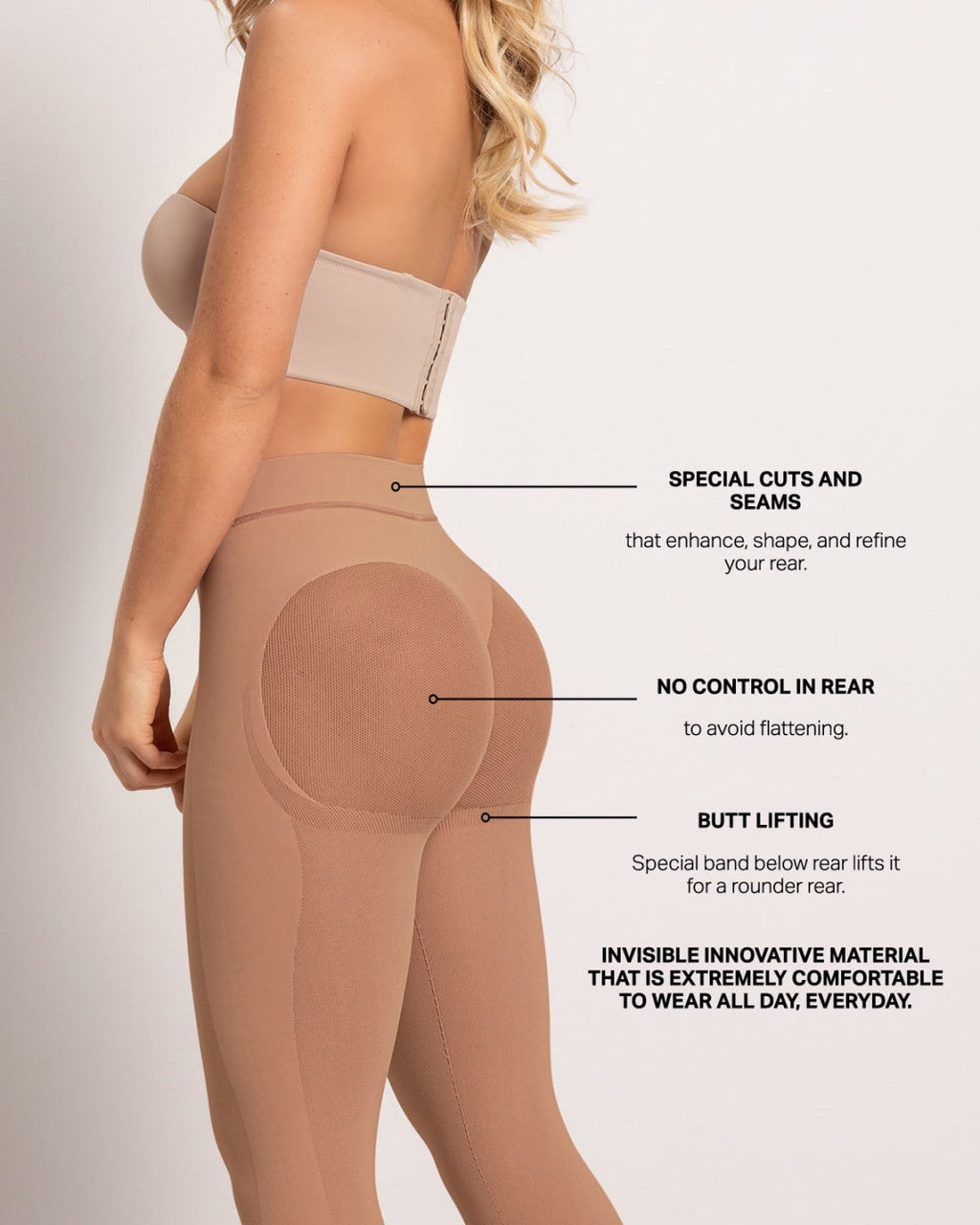 Leonisa Invisible Compression High-Waisted Capri Shaper
