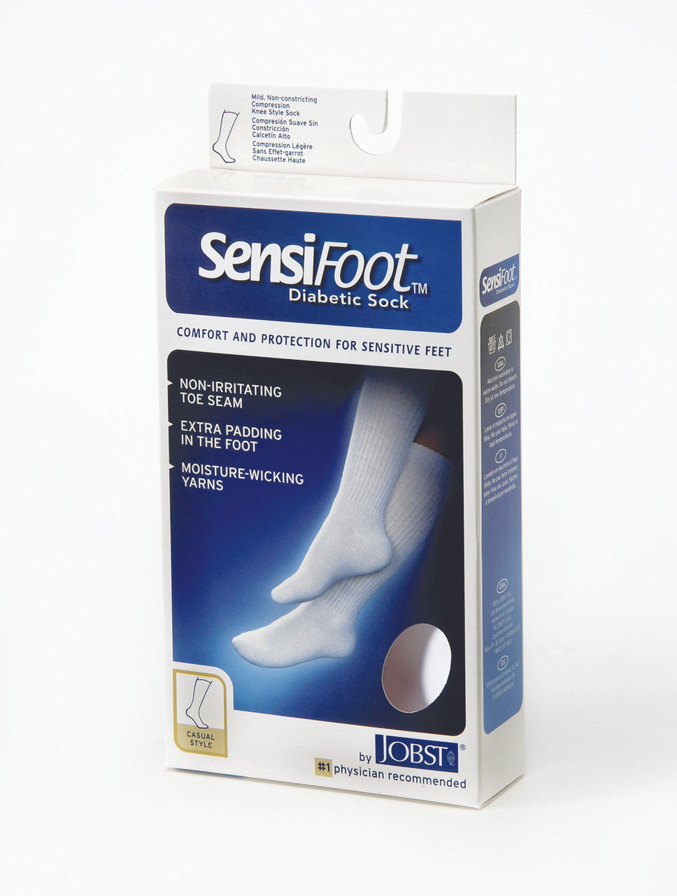 JOBST® SensiFoot Socks Crew Length Sock 8-15mmHg