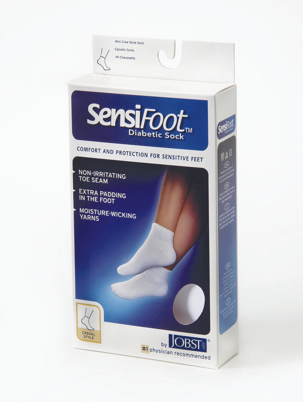 JOBST® SensiFoot Socks Mini-Crew Length Sock 8-15mmHg