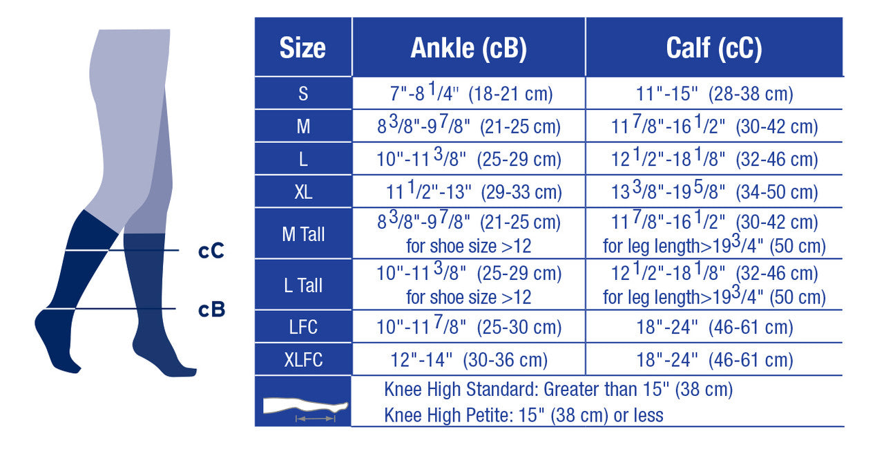 JOBST® For Men Casual Compression Support Knee High 15-20mmHg