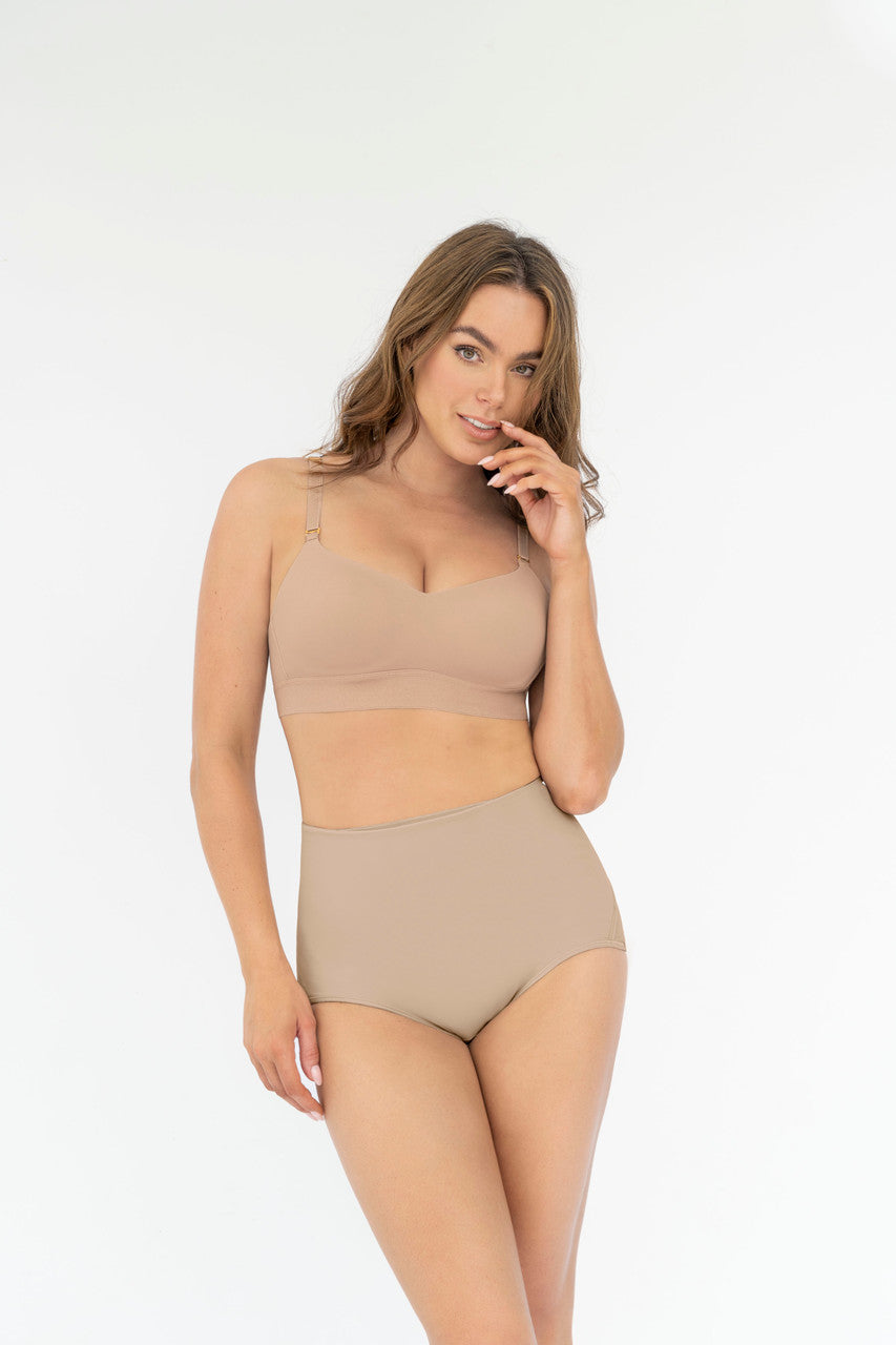 Leonisa Firm Compression Postpartum Panty with Adjustable Belly Wrap