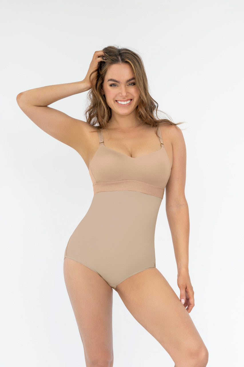 Leonisa High-Waisted Firm Compression Postpartum Panty w/ Adjustable Belly Wrap