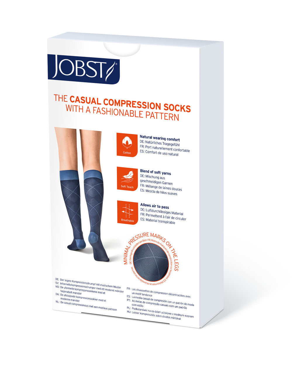 JOBST® Casual Pattern Knee High Socks 15-20mmHg