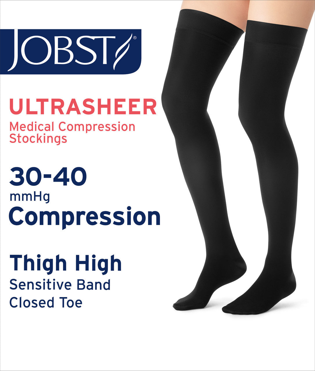JOBST® UltraSheer Thigh High w/ Sensitive Band 30-40mmHg