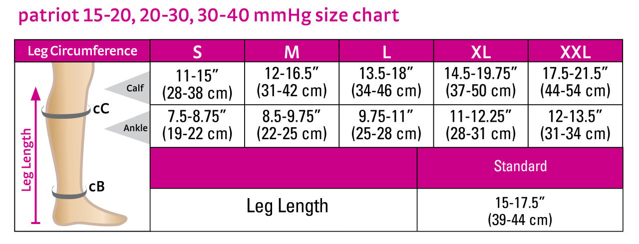 Duomed Patriot by Medi Ribbed Knee High 20-30mmHg - Compression Level: Firm 20-30 MmHg - Unisex - Knee