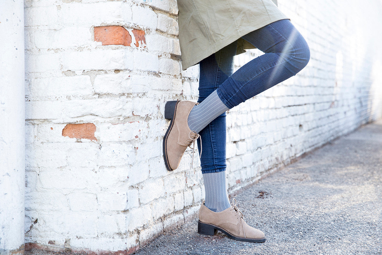 Rejuva Herringbone Compression Knee High 15-20mmHg - Compression Level: Moderate 15-20 MmHg - Unisex - Knee