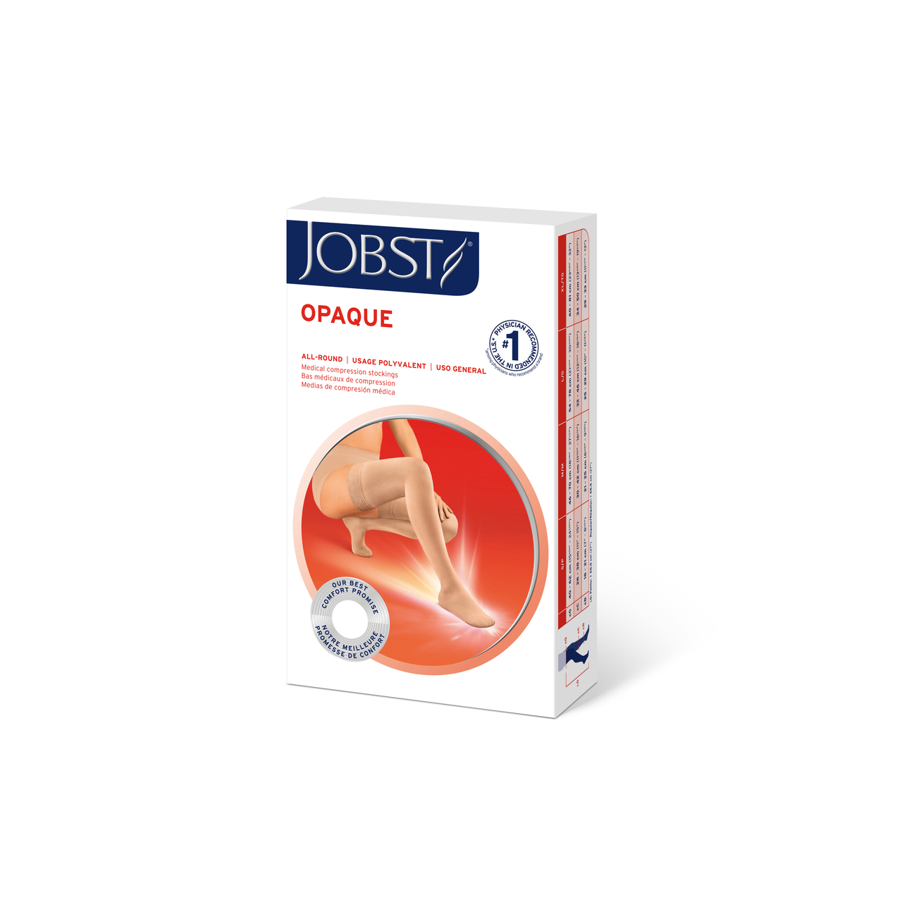 JOBST® Opaque Thigh High W/ Silicone Dot Band 30-40mmHg
