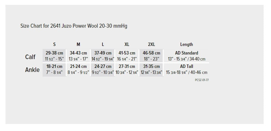 Juzo Power Wool 20-30 mmHg Compression Knee High Socks - Compression Level: Firm 20-30 MmHg - Unisex - Knee