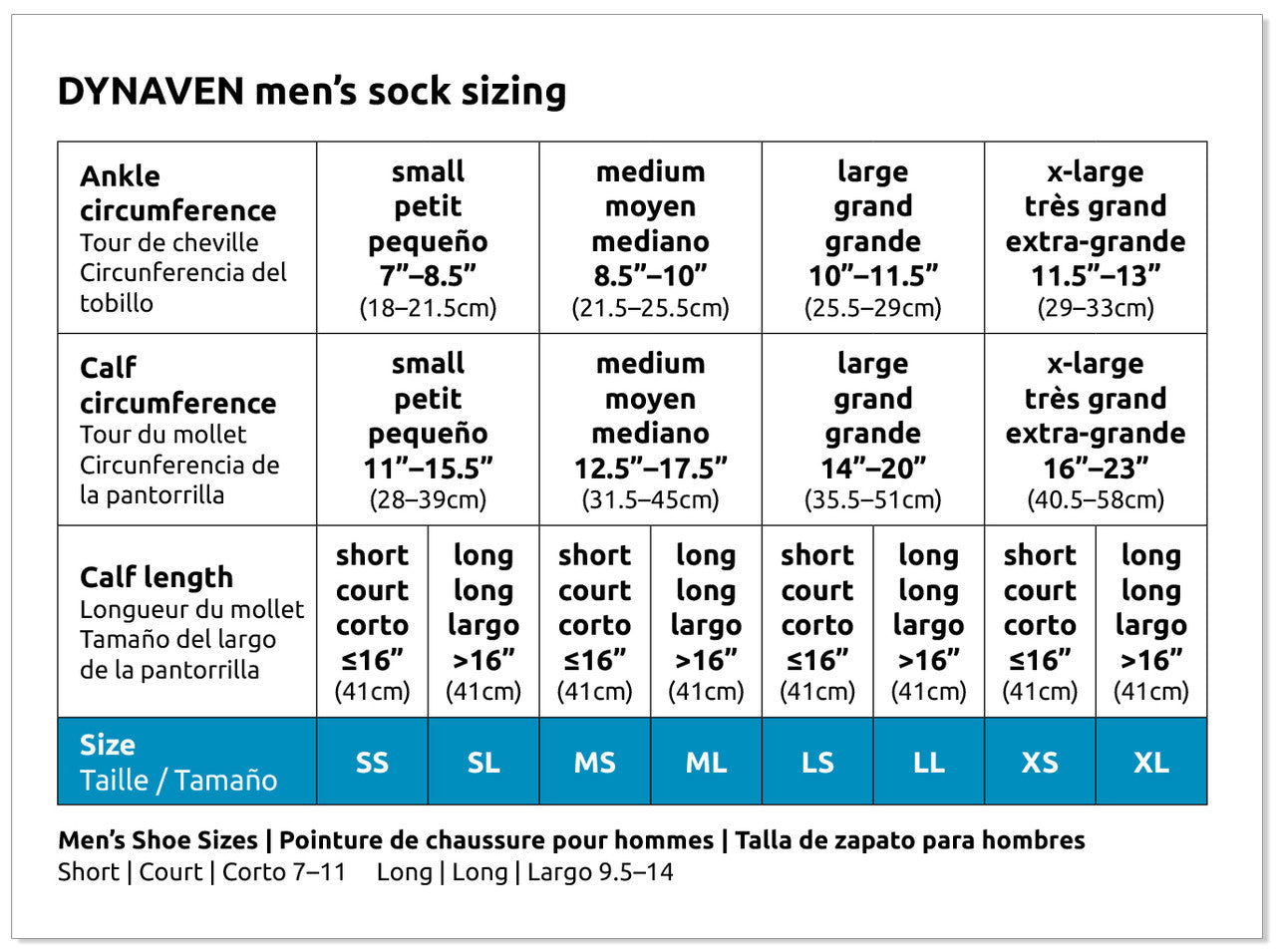 Sigvaris Dynaven Men's Knee High 15-20mmHg - Compression Level: Moderate 15-20 MmHg - Male - Knee