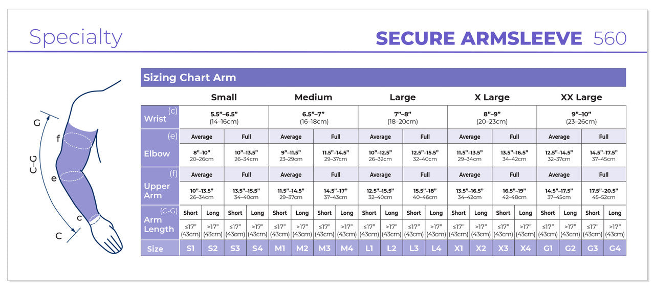 Sigvaris Secure Lite Armsleeve 15-20mmHg