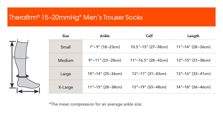 THERAFIRM® Mild Support Men's Trouser Socks 15-20 mmHg