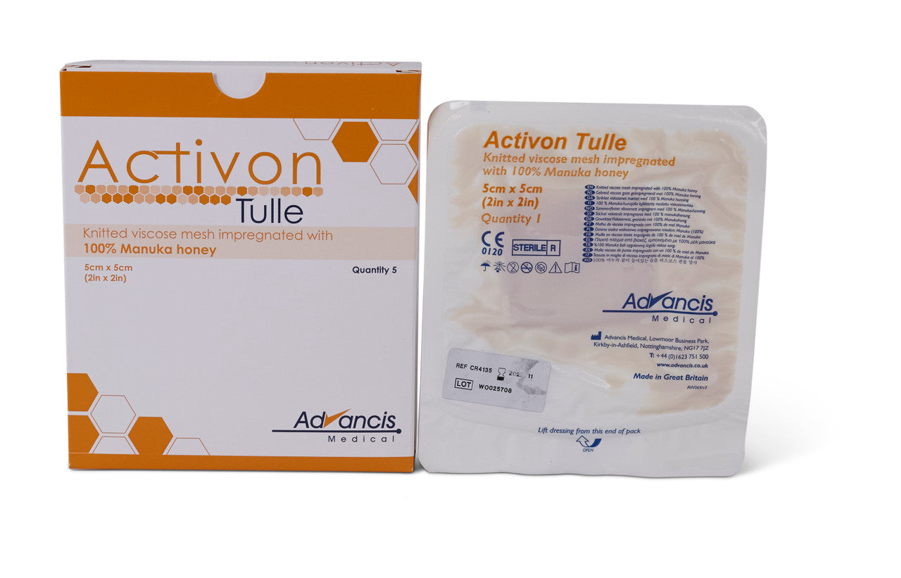 Activon Tulle Honey Dressing-Box of 5