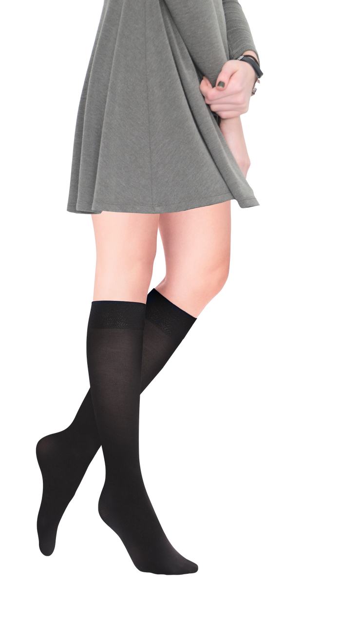 Royfa Opaque Knee High 15-20mmHg - Compression Level: Moderate 15-20 MmHg - Unisex - Knee