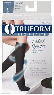 Truform Women's Opaque Knee High 15-20mmHg - Compression Level: Moderate 15-20 MmHg - Unisex - Knee