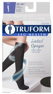 Truform Women's Opaque Knee High 20-30mmHg - Compression Level: Firm 20-30 MmHg - Unisex - Knee