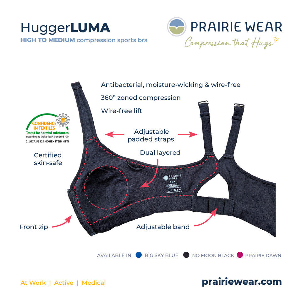 HuggerLUMA Compression Bra by Prairie Wear©