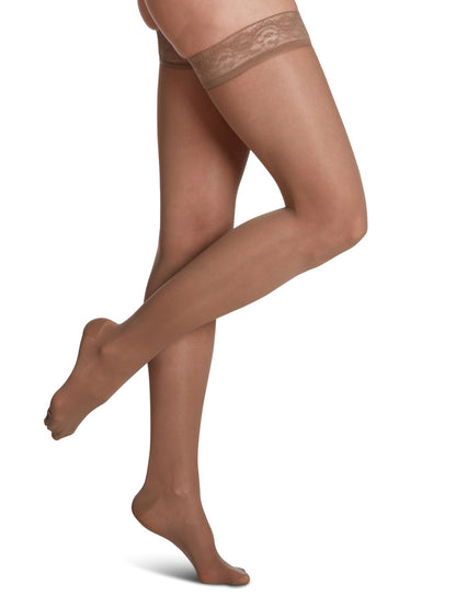 Sigvaris Sheer Fashion Thigh High 15-20mmHg - Compression Level: Moderate 15-20 MmHg - Female - Leg