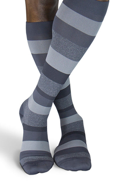 Sigvaris Men's Style Microfiber Patterns Knee High 20-30mmHg - Compression Level: Firm 20-30 MmHg - Male - Knee
