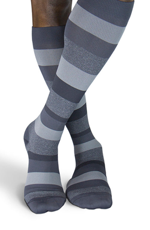 Sigvaris Men's Style Microfiber Patterns Knee High 20-30mmHg - Compression Level: Firm 20-30 MmHg - Male - Knee
