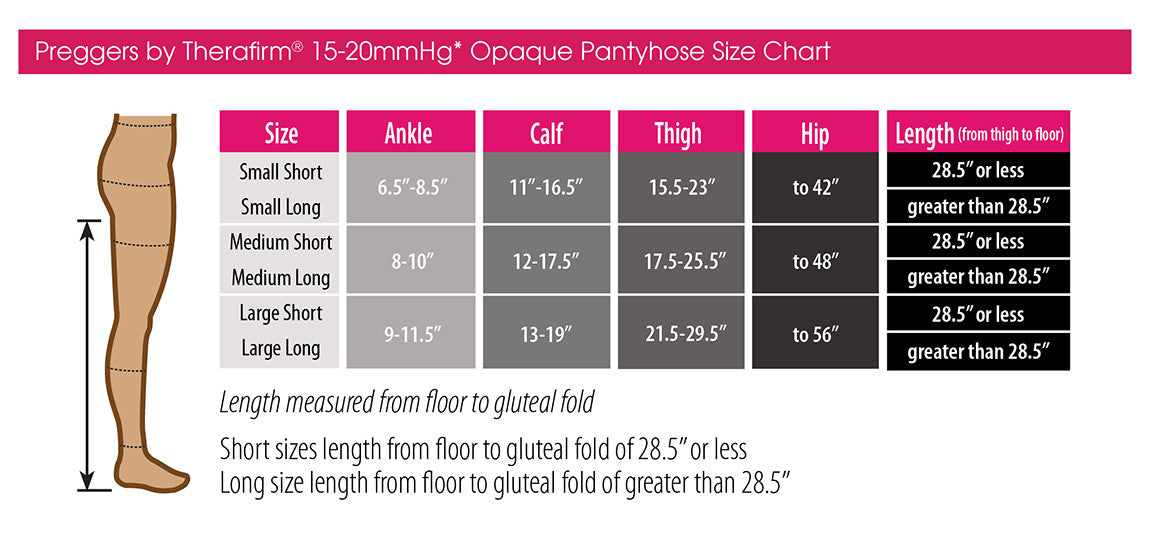 Preggers by Therafirm® Opaque Maternity Pantyhose 15-20 mmHg