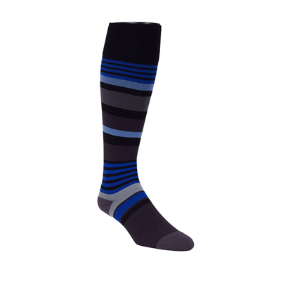 Rejuva Motley Stripe Compression Knee High 20-30mmHg - Compression Level: Firm 20-30 MmHg - Unisex - Knee