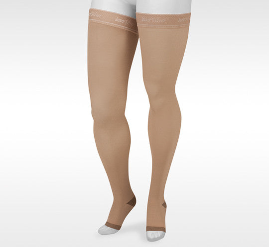 Juzo Silver Thigh High W/ Silicone Band 30-40mmHg - Compression Level: Extra Firm 30-40 MmHg - Unisex - Leg