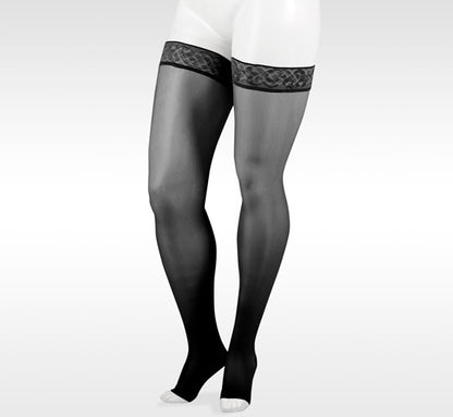 Juzo Naturally Sheer Thigh High w/ Silicone Top Band 30-40mmHg - Compression Level: Extra Firm 30-40 MmHg - Female - Leg