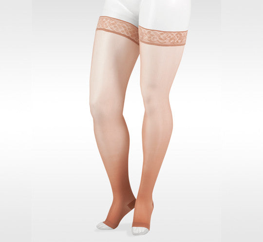 Juzo Naturally Sheer Thigh High w/ Silicone Top Band 30-40mmHg - Compression Level: Extra Firm 30-40 MmHg - Female - Leg