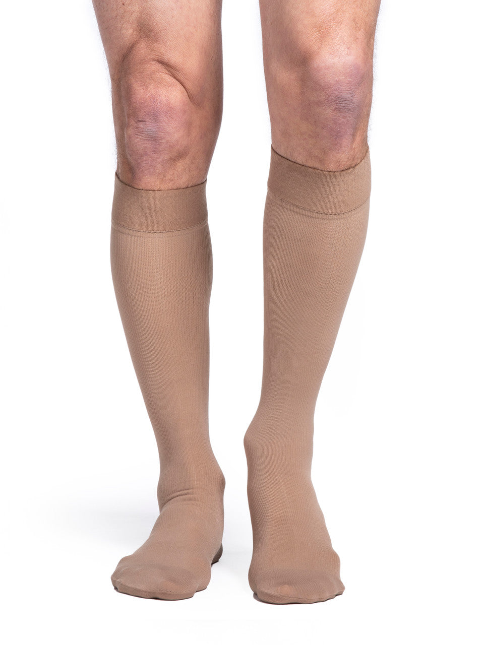 Sigvaris Men's Essential Cotton Ribbed Knee High Socks w/ Grip Top 20-30mmHg - Compression Level: Firm 20-30 MmHg - Male - Knee
