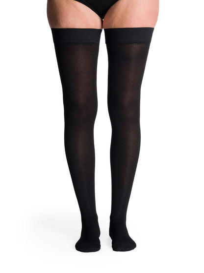 Sigvaris Women's Cotton Thigh High with Grip Top 30-40mmHg - Compression Level: Extra Firm 30-40 MmHg - Unisex - Leg