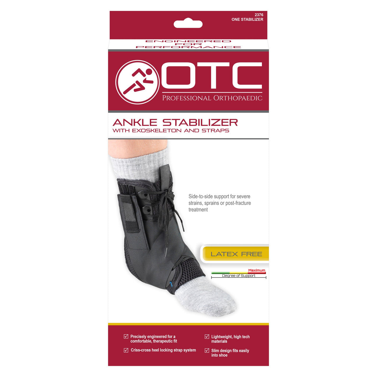 OTC Ankle Stabilizer with Exoskeleton and Strap
