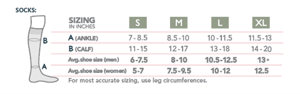 Rejuva Herringbone Compression Crew Sock 15-20mmHg