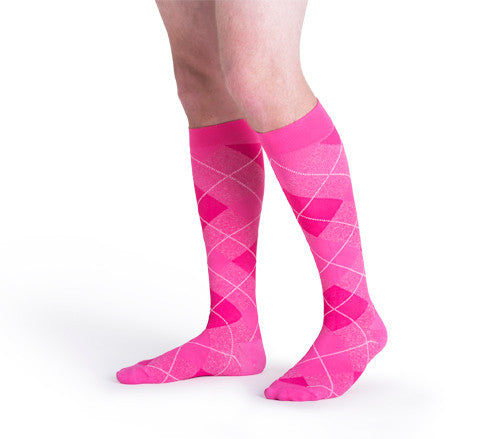 Sigvaris Men's Style Microfiber Patterns Knee High 20-30mmHg - Compression Level: Firm 20-30 MmHg - Male - Knee