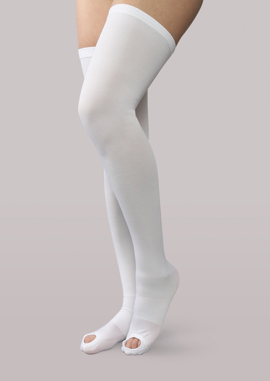 THERAFIRM® Anti-Embolism Thigh High Open Toe Stocking  18 mmHg