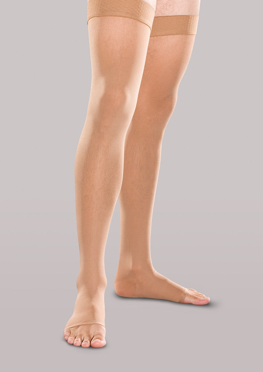 THERAFIRM® Moderate Support Open Toe Thigh Highs 20-30 mmHg