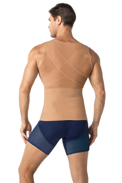Leonisa Men's Firm Body Shaper Vest with Back Support - Max/Force