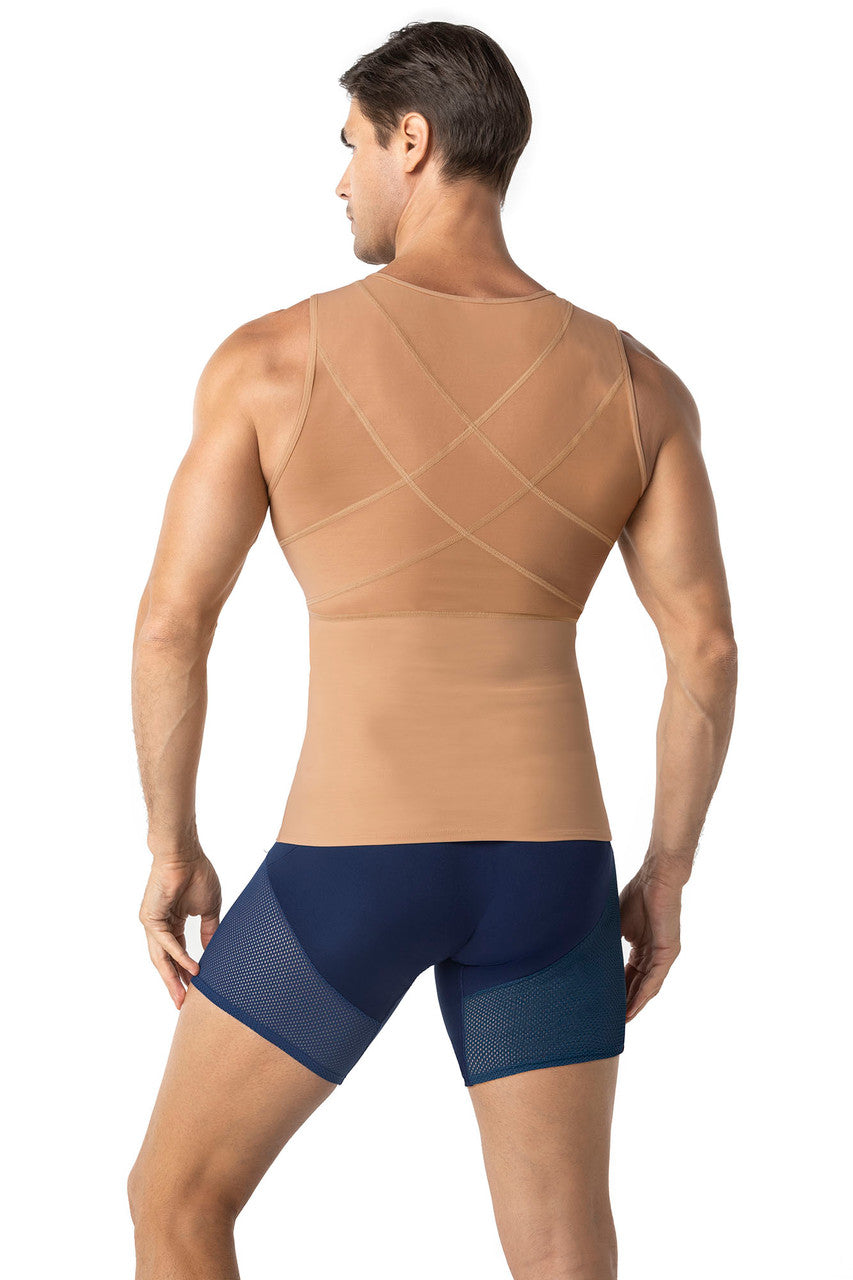 Leonisa Men's Firm Body Shaper Vest with Back Support - Max/Force