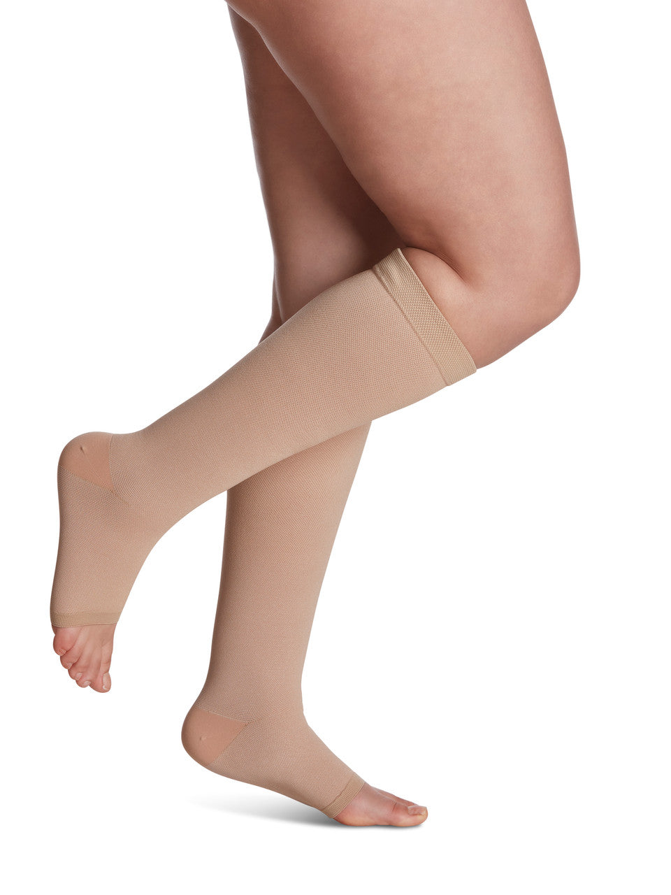 Sigvaris Natural Rubber Knee High, Open Toe 50-60mmHg - Unisex - Foot