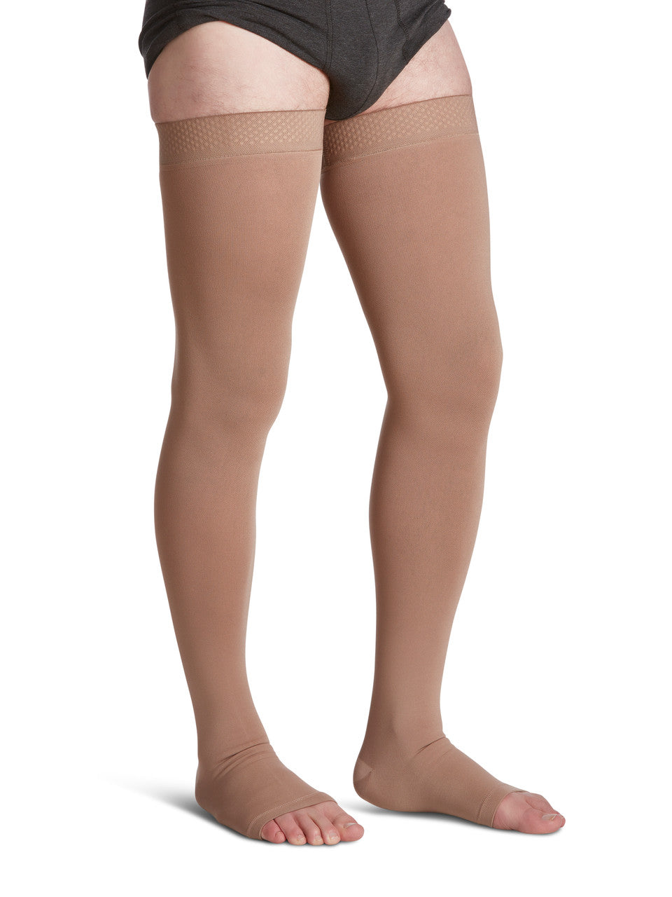 Sigvaris Secure Thigh High, Open Toe 30-40mmHg - Compression Level: Extra Firm 30-40 MmHg - Unisex - Foot