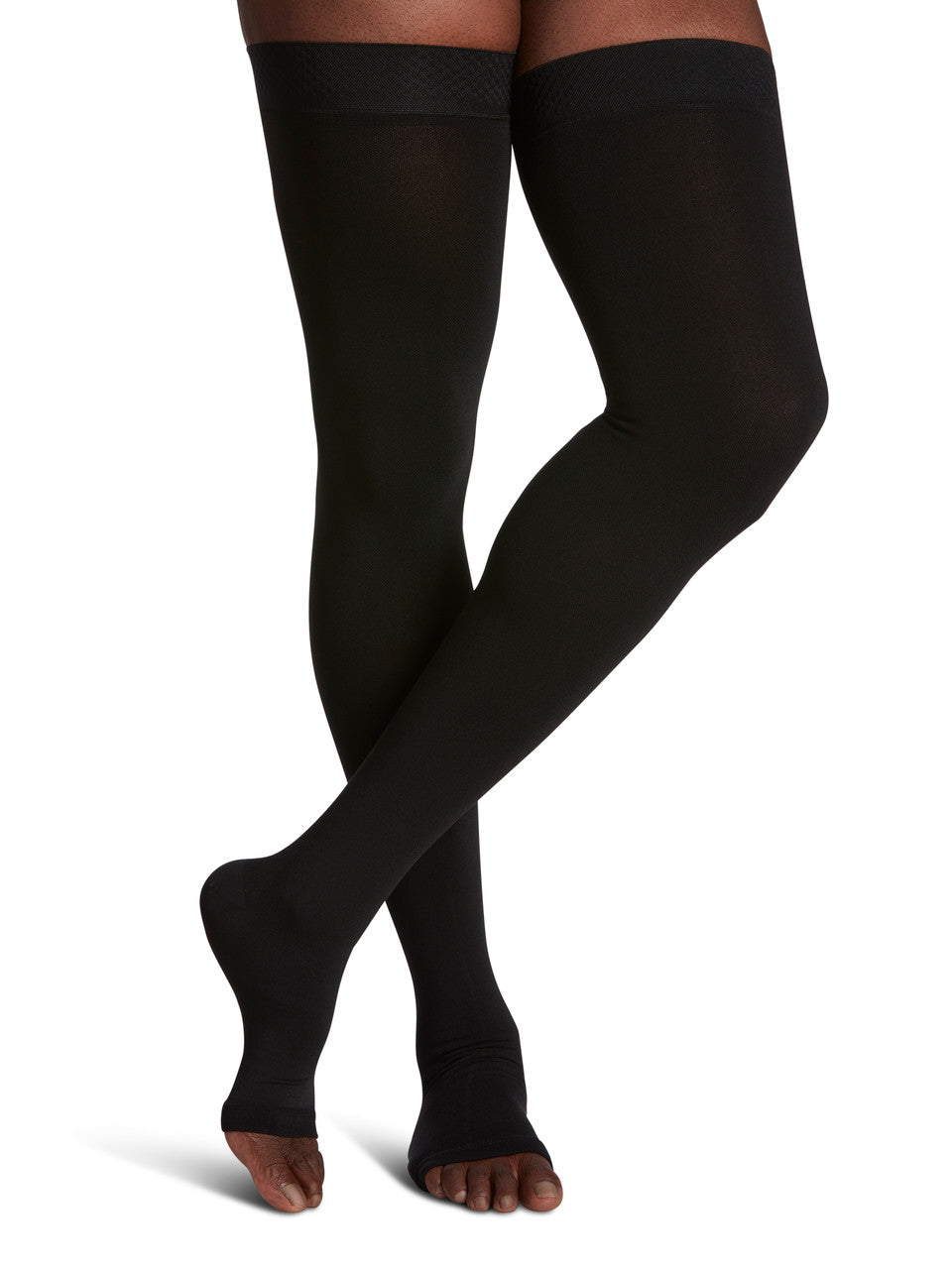 Sigvaris Secure Thigh High, Open Toe 30-40mmHg - Compression Level: Extra Firm 30-40 MmHg - Unisex - Foot