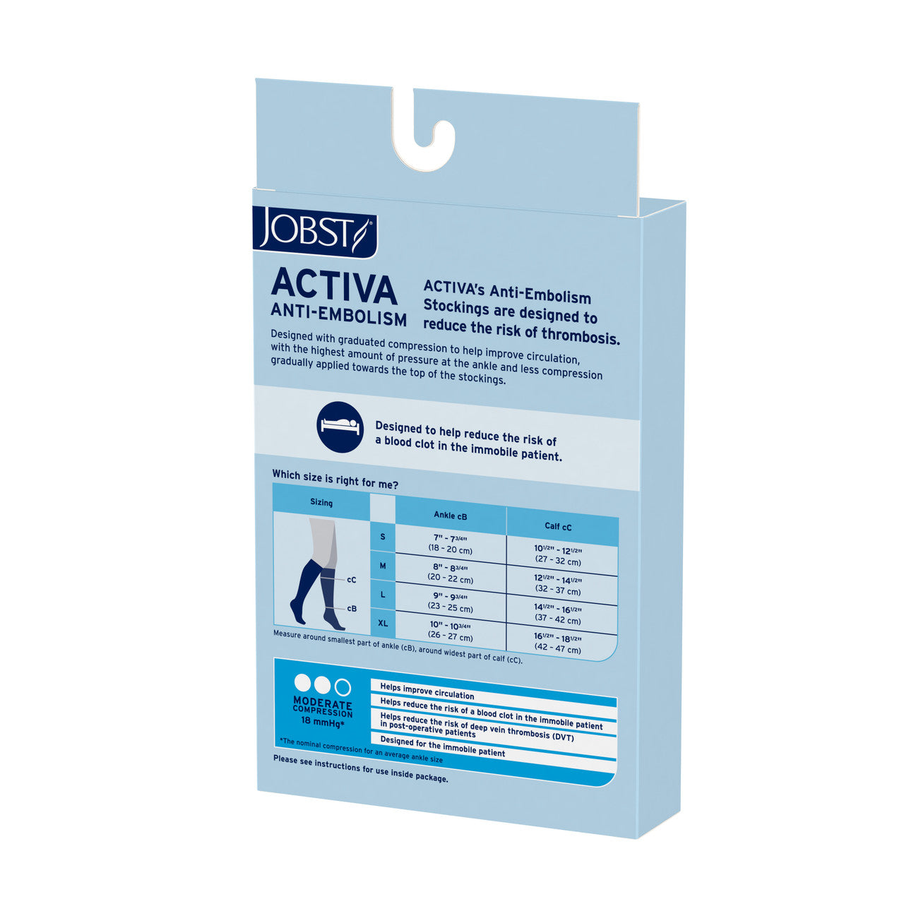 Jobst Activa Anti-Embolism Knee High Stockings 18mmHg - Unisex - Knee