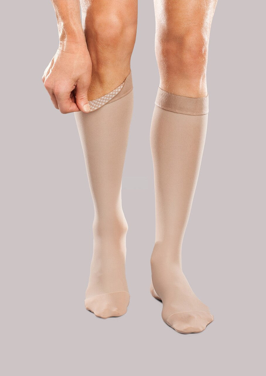 Therafirm EASE Opaque Moderate Support Unisex Knee High with Silicone Band 20-30mmHg - Compression Level: Firm 20-30 MmHg - Unisex - Knee