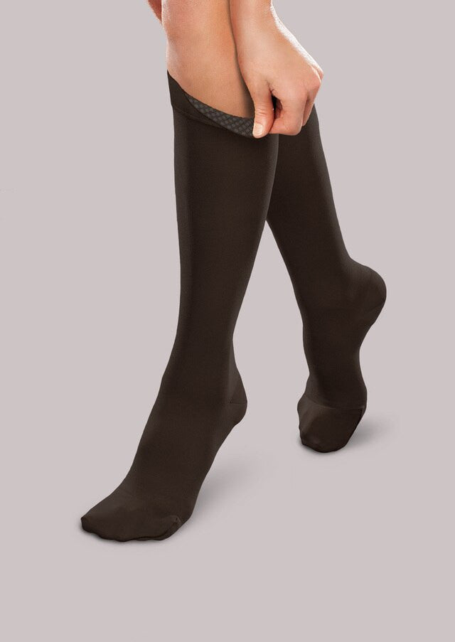 Therafirm EASE Opaque Firm Support Unisex Knee High with Silicone Band  30-40mmHg