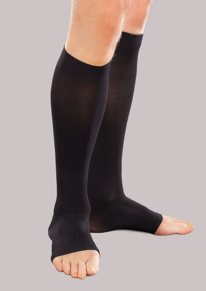 Therafirm EASE Opaque Mild Support Unisex Open Toe Knee High 15-20mmHg - Compression Level: Moderate 15-20 MmHg - Unisex - Foot