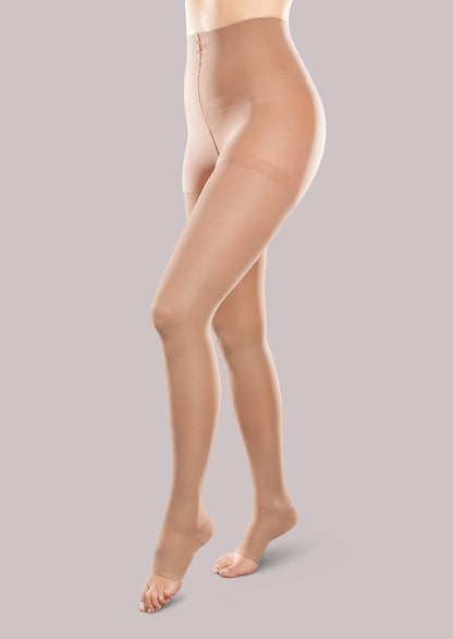 Therafirm EASE Opaque Firm Support Unisex Open Toe Pantyhose  30-40mmHg