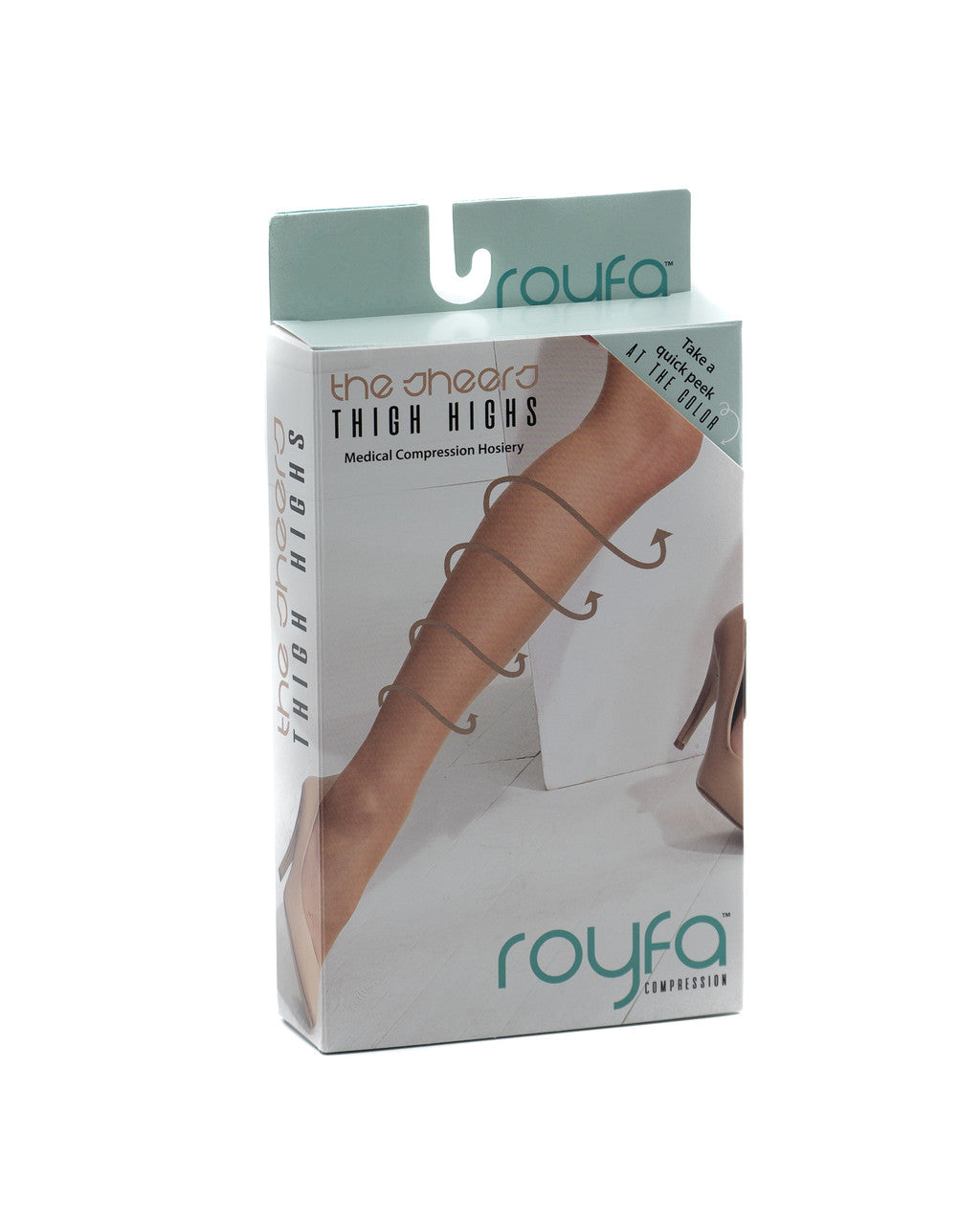 Royfa Sheer Thigh High 20-30mmHg - Compression Level: Firm 20-30 MmHg - Female - Leg