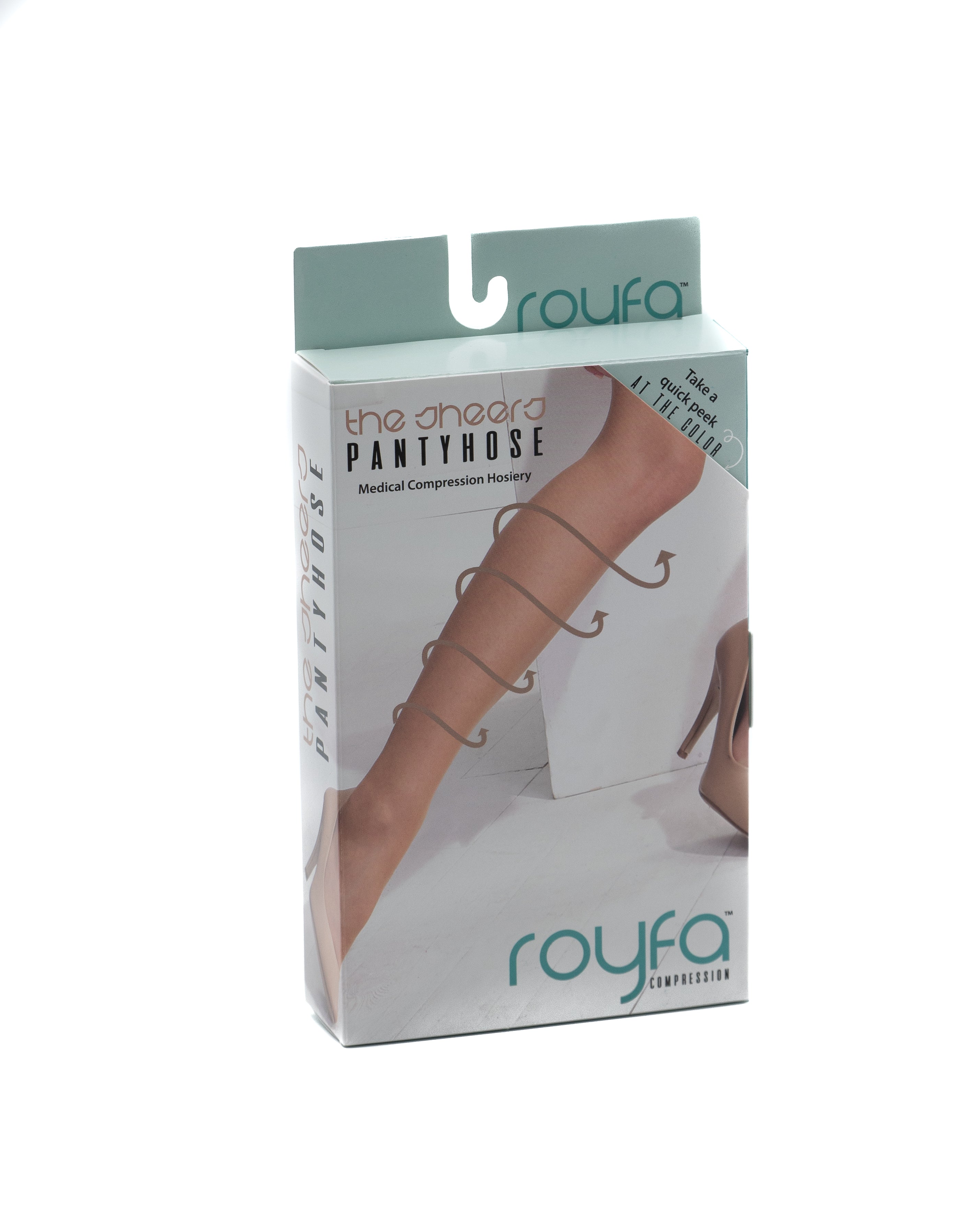 Royfa Sheer Maternity Pantyhose 20-30mmHg - Compression Level: Firm 20-30 MmHg - Female - Leg