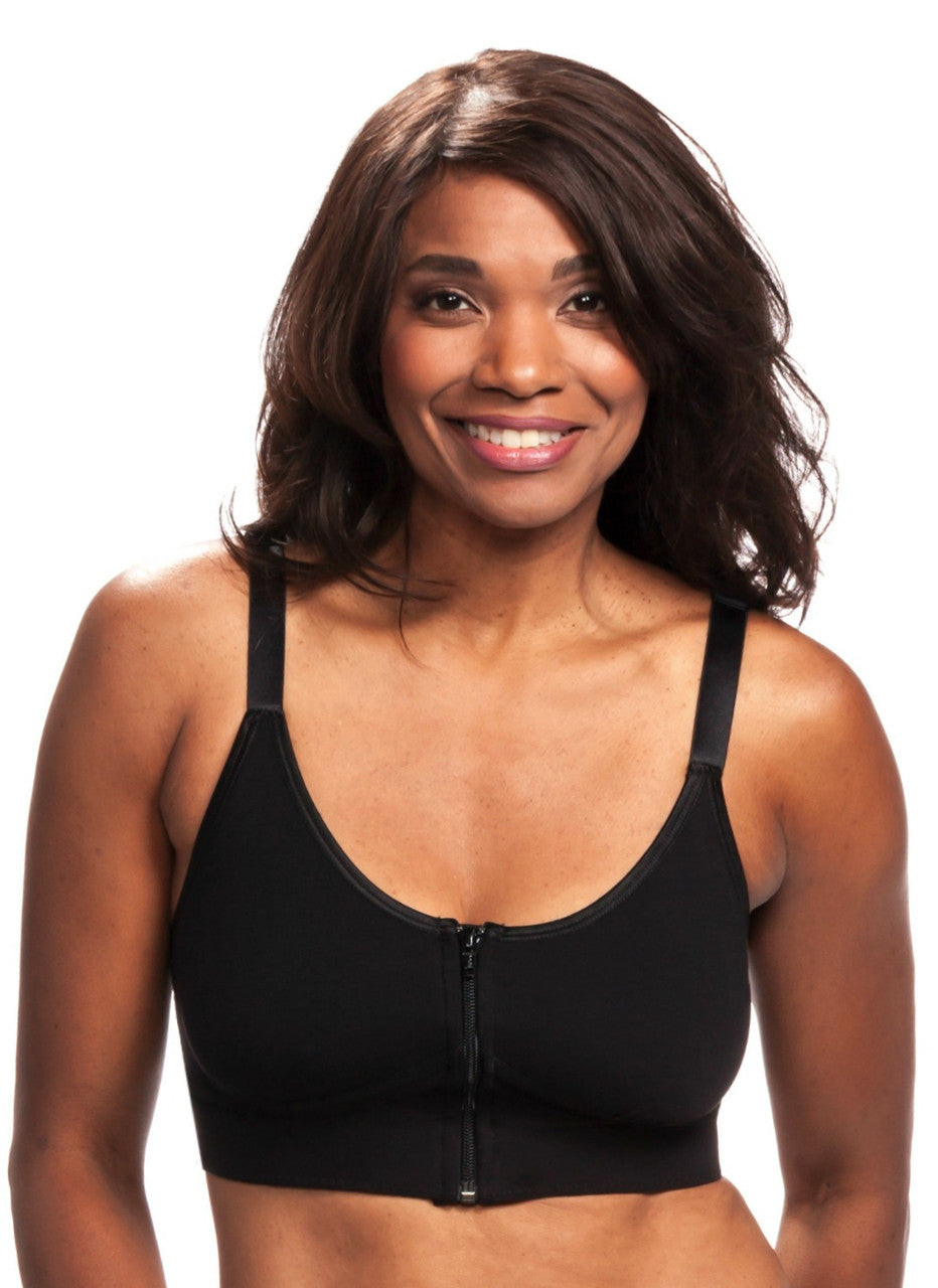 Allyson Post Surgical Bra By Wear Ease#color_black