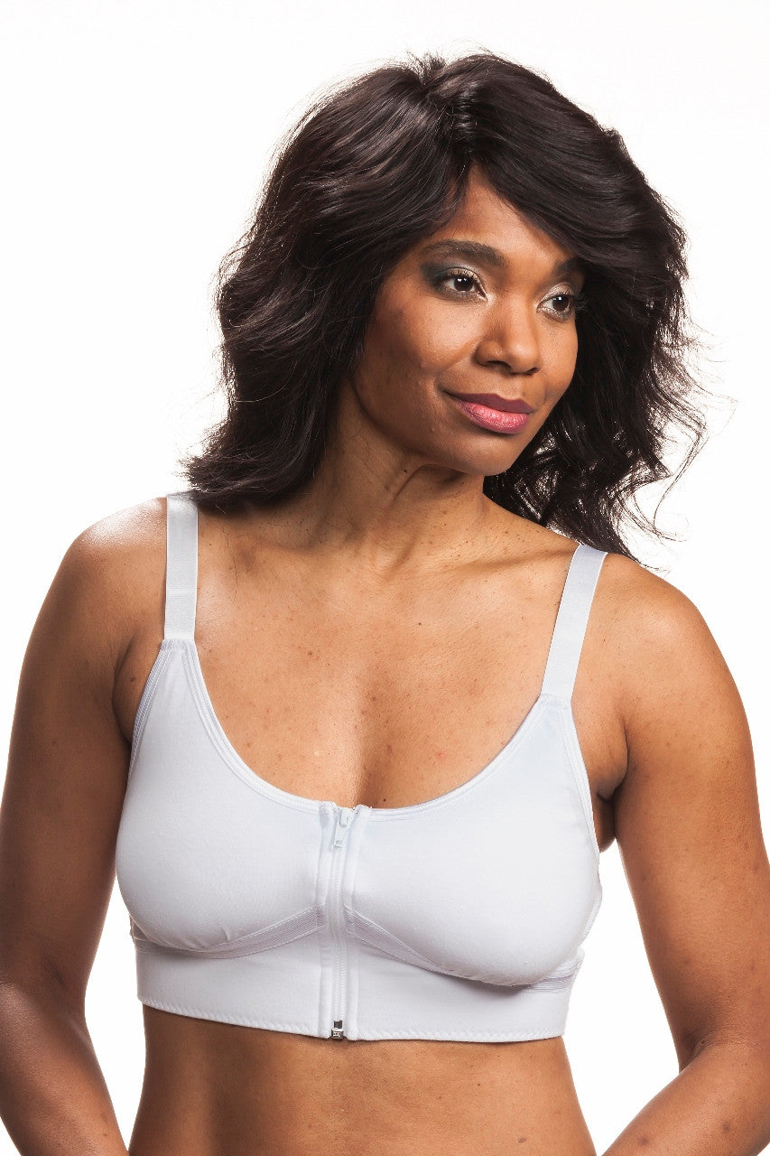 Allyson Post Surgical Bra By Wear Ease#color_white