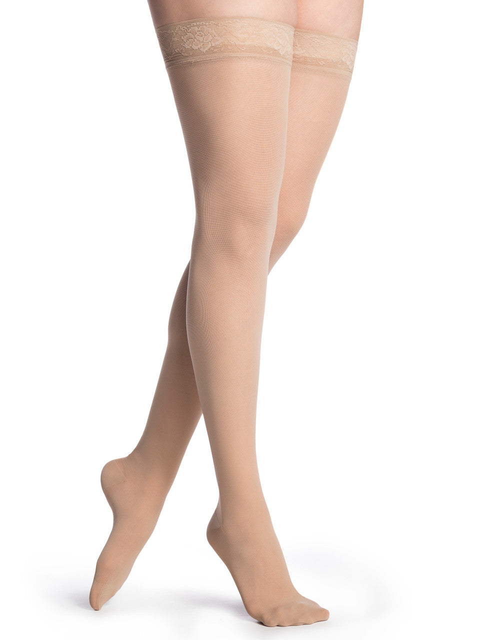 Sigvaris Women's Style Medium Sheer Thigh High 20-30mmHg - Compression Level: Firm 20-30 MmHg - Unisex - Leg